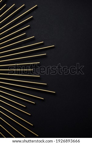 Black  background with metal mirror