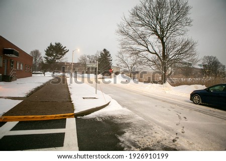 These are photos of snow covered streets. 
