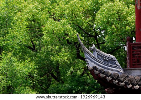 The eaves of ancient buildings are in Yu garden,Shanghai,China