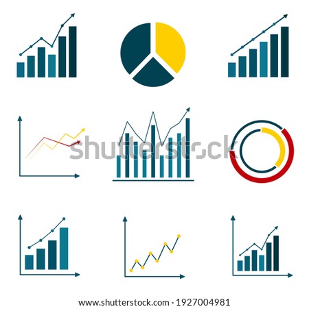 Graph in trendy flat style. Vector illustration