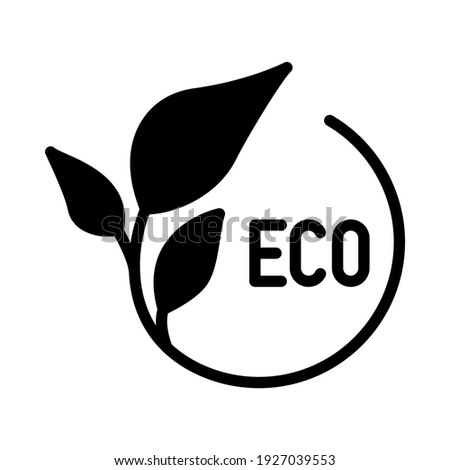 Eco and Organic flat vector icon. Sign for leaf icon, ecology logo, eco symbol and template design vector illustration on white background.