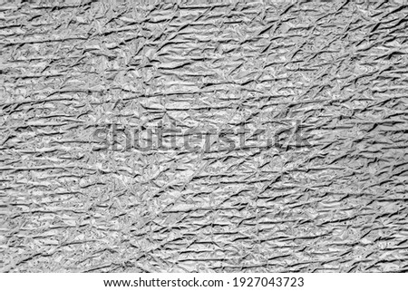 Texture or background made of aluminum foil