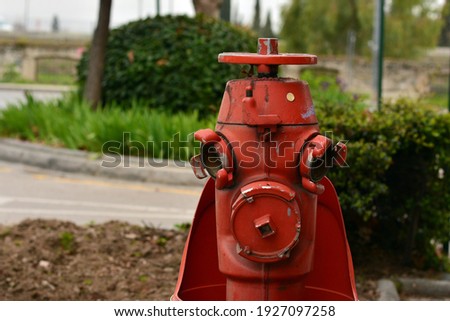 Detail of a fire hydrant in a street