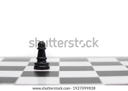 Pawn chess figure isolated in white background, pawn concept