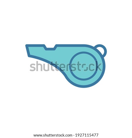 whistle icon of color style design vector template
