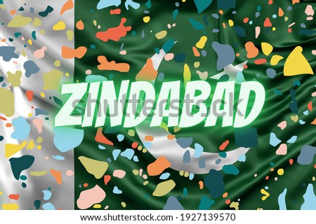 Pakistan's Victory Background image The word 'Zindabad' Means 'Victory'