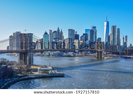 Brooklyn Bridge and Manhattan Skyline New York