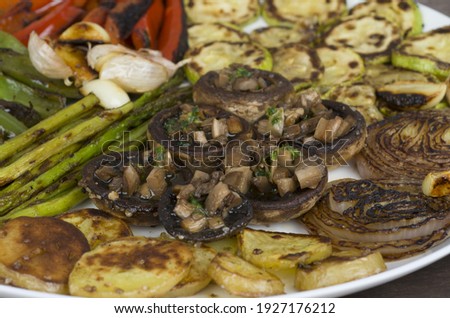 vegetable food grilled chichen barbecue pepper cooking 