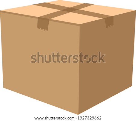 Professional paper carton design with adhesive on a white background