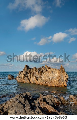 huge rocks near the beach  located at Terengganu Malaysia.