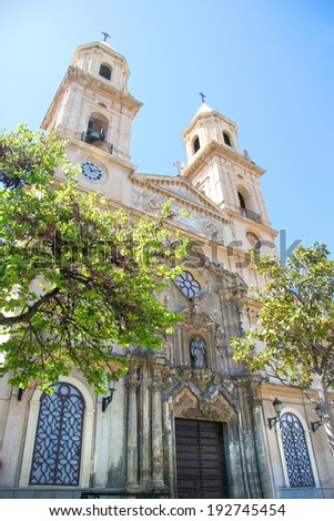 San Antonio church, situated in Plaza San Antonio, which is considered to be Cadiz's main square, Cadiz, Andalusia, Spain.