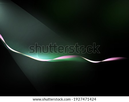 Abstract of light, shadow, glow, white, pink
And the green spotlight shines on the black background.
(with copy space)