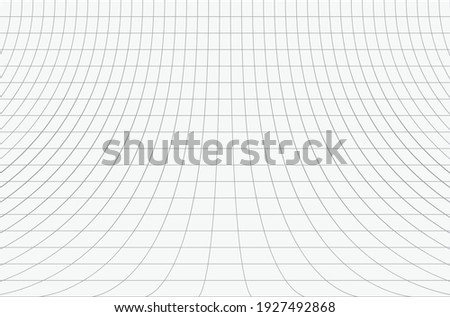 Curved perspective  grid. Curved black lines on a white background. Royalty-Free Stock Photo #1927492868