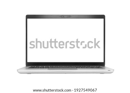 Modern laptop isolated on white background Royalty-Free Stock Photo #1927549067