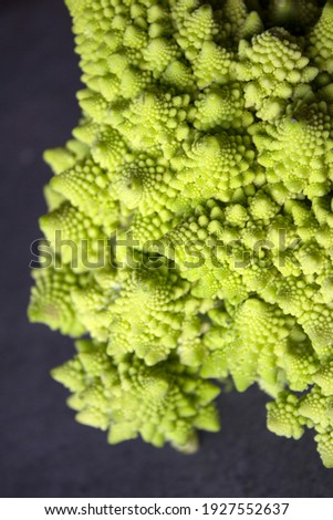 Romanesco cabbage close up photo. fresh green vegetable texture. Healthy eating concept. 