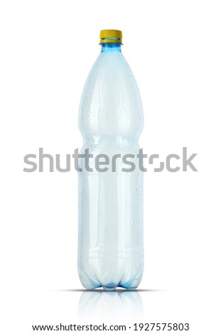 empty big plastic bottle on white background