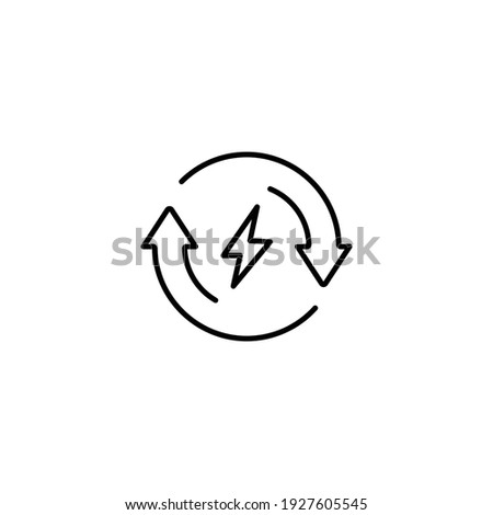 Renewable energy simple thin line icon vector illustration Royalty-Free Stock Photo #1927605545