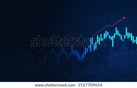 Stock market investment trading graph in graphic concept suitable for financial investment or Economic trends business idea. Vector illustration design. Royalty-Free Stock Photo #1927709654