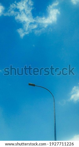 simple lamp with blue sky