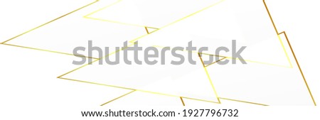 white background with gold triangle