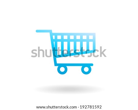 Flat icon of shopping chart