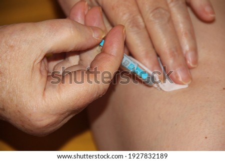 Vaccination against covid. Inoculation close-up