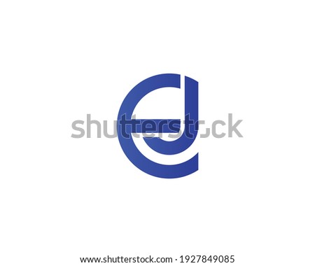 letter ej and je logo design vector template