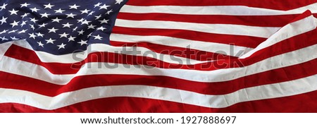 Close-up of rippled American flag Royalty-Free Stock Photo #1927888697