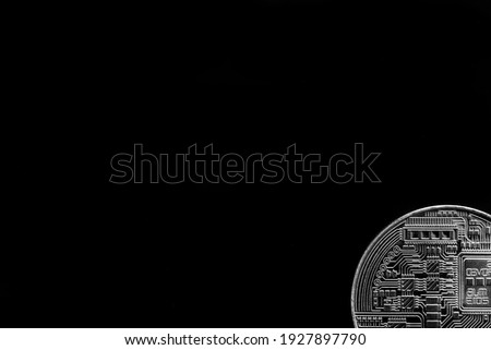 the stamp with the image of the electronic board on the coin is the reverse side of the souvenir bitcoin coin 