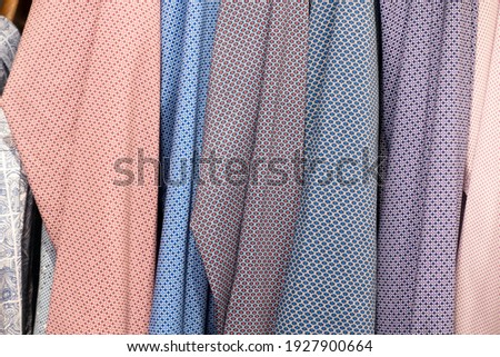 men's shirts juxtaposed wonderful colors contrast they are new fashion trend textile world fashion menswear macro shots different compositions buying. 