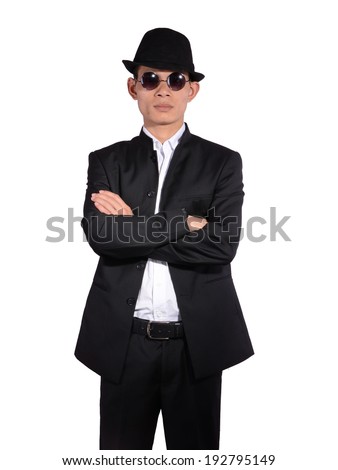 A man isolated on a white background