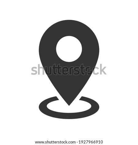 Map pointer icon. Location, pin, gps. vector illustration. Royalty-Free Stock Photo #1927966910