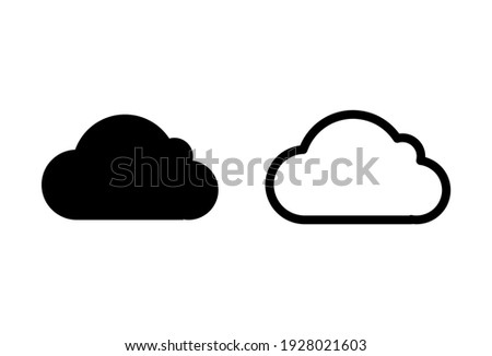 Cloud icon set. cloud vector icons Royalty-Free Stock Photo #1928021603