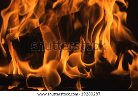 Dramatic Flames Against A Dark Background