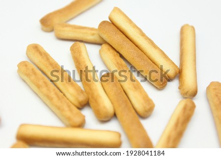 Biscuit sticks isolated on white background