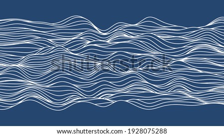 abstract elevation wavy topography strip line for concept about minimal mountain , hill , wave form.
