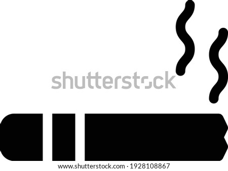cigarette vector glyph flat icon
