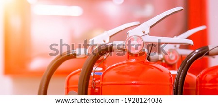 Powerful industrial fire extinguishing system. Royalty-Free Stock Photo #1928124086