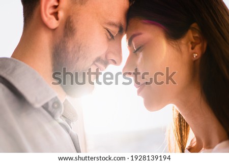 The lovely couple spends time together smiling Royalty-Free Stock Photo #1928139194