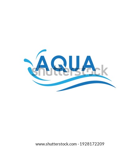 Water Wave illustration logo template vector Royalty-Free Stock Photo #1928172209