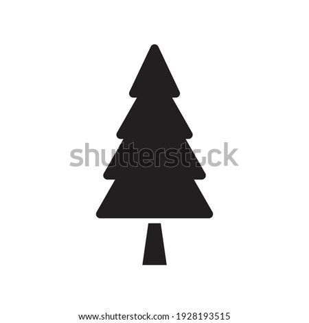 Tree silhouette icon design isolated on white background