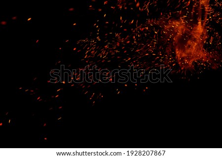 flame of fire with games on a black background