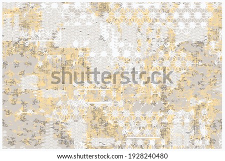 Luxury abstract fluid art painting geometric background alcohol ink technique effect vector seamless pattern 