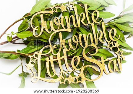 Twinkle twinkle little star letters. Cake real topper
