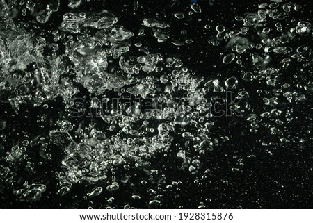 water splash isolated on the black background