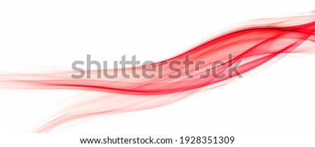 swirling movement of red smoke group, abstract line Isolated on white background Royalty-Free Stock Photo #1928351309