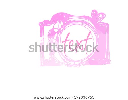 pink watercolor camera icon vector file
