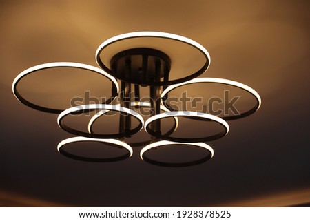 luxury led chandelier wall hanging Royalty-Free Stock Photo #1928378525