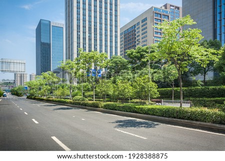 exterior of a modern office building Royalty-Free Stock Photo #1928388875