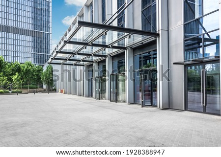 Modern business building in Nanjing, China Royalty-Free Stock Photo #1928388947